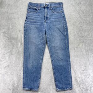 Madewell Classic Straight Jeans Womens 28 Blue Denim Cotton Stretch High Rise